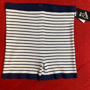 Art Class Navy and White Striped Bike Shorts